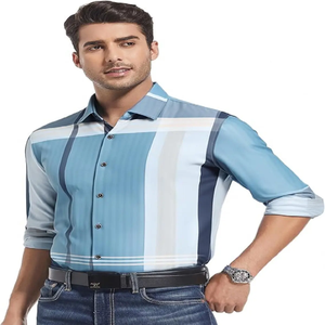 Camisa Casual a Cuadros de Moda para Hombre, Talla Grande, Diseño a Cuadros, Mangas Largas - Product Image 6
