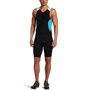 Super extensible 100% Polyester respirant demi fermeture éclair de qualité supérieure Compression cyclisme Triathlon ensemble pour la course à pied natation - Product Image 6