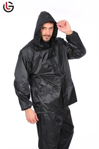 Combinaison de pluie personnalisée en tissu taffetas noir jaune gris bleu marron rouge pour hommes femmes avec logo résistant à l'eau imprimé pour l'été - Product Image 4