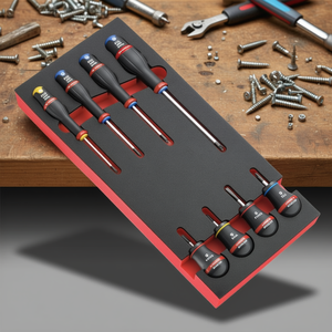 Jeu de tournevis Protwist Facom à 8 modules avec 4 plateaux en mousse miniature, y compris un plateau en mousse - Product Image 3