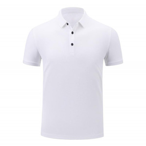 Vêtements de travail personnalisés avec logo OEM, vêtements d'entreprise d'été à manches courtes et tissu gaufré pour chemise polo homme - Product Image 5