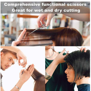 Proveedor de Pakistán 2025, tijeras profesionales de peluquero, nuevo estilo, cuchillas de acero inoxidable hechas a mano con puntas afiladas, precio al por mayor - Product Image 6