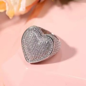 ขายดี VVS Moissanite แหวนฮิปฮอปชุบทอง/สีเหลืองรูปดาวเครื่องประดับสำหรับงานแต่งงานผู้ชายผู้หญิงแหวน - Product Image 3