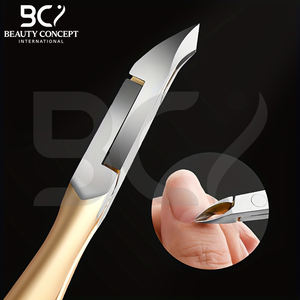 Cortauñas Profesional de Acero Inoxidable Color Dorado, Duradero, con Abertura de Mandíbula Ancha y Cuchilla Puntiaguda para Uñas Gruesas - Product Image 3