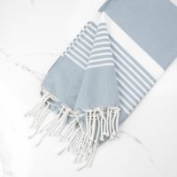 Couverture Fouta Traditionnelle Tunisienne Faite Main en Coton Lyocell Coloré, Écologique, Tissée, Lavable en Machine, pour Canapé et Lit, Idéale pour l'Été