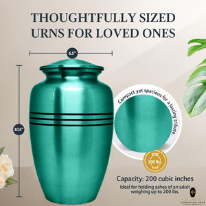 โกศสไตล์ยุโรปและอเมริกาสำหรับผู้ใหญ่ ความจุ 220 คิวบิกอินช์ ดีไซน์เป็นมิตรกับสิ่งแวดล้อมและทนทาน สำหรับการเผาศพและการฝังศพ - Product Image 5