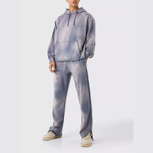 Vente en gros de survêtement d'hiver pour hommes, ensemble de sweat à capuche et de pantalons doublés de polaire épaisse pour le sport et les activités de plein air par temps froid - Product Image 5