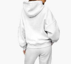 Conjunto de chándal de 2 piezas para mujer, ropa informal de diseño elegante a la moda de calidad premium 100% algodón de talla grande personalizada con tops largos - Product Image 2