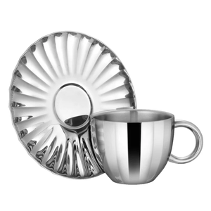 Taza de té y café de acero inoxidable de 7,5 oz, tazas de café con asa, tazas de café expreso, grandes tazas de capuchino - Product Image 3