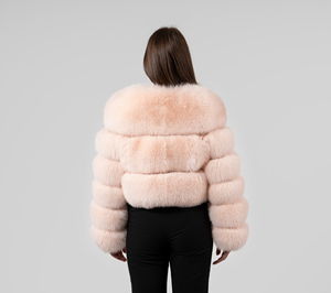 Abrigo de Piel Sintética Tejida Transpirable Estilo 2024 para Mujer, 100% Poliéster, Piel de Zorro, Ropa de Lujo a la Moda, Cuello Elegante - Product Image 5