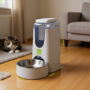 Wholesale Round Stainless Steel Pet <b>Feeder</b> Bowl with Automatic Water Dispenser Dog and <b>Cat</b> Bowl Manufactured by Manufacturer - Product Image 3
