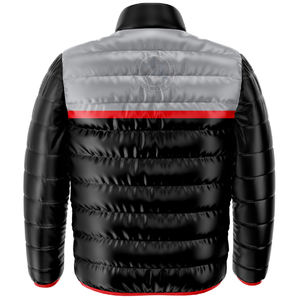 Manteau d'hiver personnalisé pour homme, de haute qualité, à capuche, col montant, uni, réversible, fantaisie, matelassé, de luxe, couleur personnalisée, devant - Product Image 2