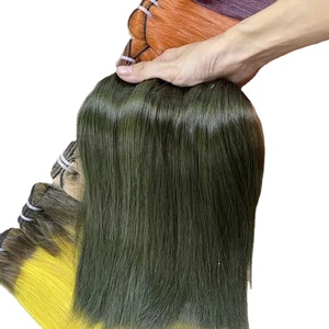 Fabricación de peluca completa con 3 mechones, hueso humano SDD liso, cabello virgen 100% vietnamita, proveedor de cabello sin procesar de Vietnam - Product Image 4