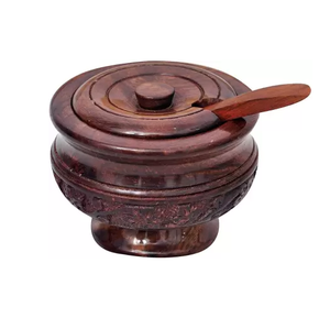 กล่องเกลือทำจากไม้อาคาเซีย,กล่องใส่น้ำตาลไม้ปรุงรสกล่องเก็บเกลือ - Product Image 6