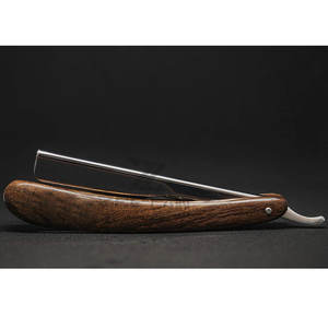 Maquinilla de afeitar recta ligera de la mejor calidad al por mayor, nuevo diseño con mango de madera y hoja de acero inoxidable - Product Image 2