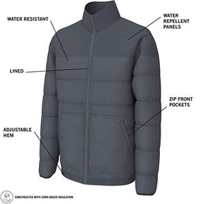 Veste bouffante chaud léger matelassé à capuche élégant imperméable coupe-vent confortable Durable thermique vêtements d'extérieur pour l'hiver - Product Image 1