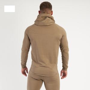 Sudaderas con capucha de algodón 100% ligeras para hombre, estilo básico de gran tamaño con bolsillo de canguro en relieve y ropa informal bordada larga - Product Image 6