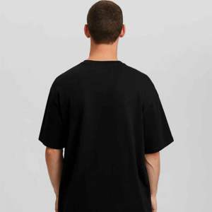 Camiseta de algodón de cuello grueso personalizada al por mayor de fábrica, camiseta blanca con caja sólida en blanco, camiseta negra Boxy Fit para hombre - Product Image 5