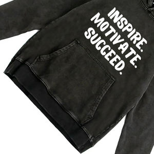 Ropa informal con lavado ácido, jersey para hombre, sudaderas de manga larga, sudaderas negras de algodón 100%, logotipo serigrafiado, colección de invierno - Product Image 4