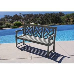 Banc d'extérieur en bois de couleur grise fabriqué en Indonésie - Product Image 6