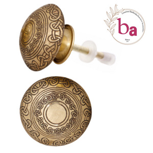 Marocain De Luxe Design Moderne En Laiton Gravé Bouton Artisanat Armoire Tirette Poignée pour Cuisine Salle De Bains Commode Tiroir De Rangement - Product Image 1