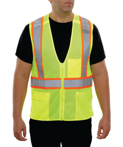 Gilet de sécurité réfléchissant à motif de conception de logo personnalisé en polyester imprimé pour la construction et la construction de jardins - Product Image 4