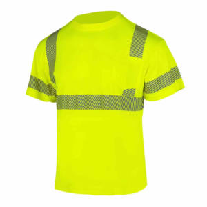Camiseta Polo de Seguridad Reflectante de Alta Visibilidad para Hombre, 100% Algodón, Negra, Corte Holgado - Product Image 2