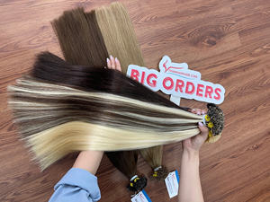 Usine Directement Kératine Pointe Cheveux Humains Extensions de Cheveux Vietnamiens Droite Pointe Plate Cheveux - Product Image 3