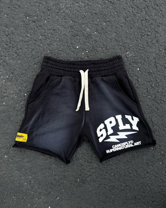 Pantalones cortos de chándal de felpa francesa de algodón con serigrafía de fabricante personalizado, pantalones cortos para correr lavados con ácido Vintage con dobladillo crudo desteñidos al sol para hombres - Product Image 2