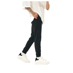 Classic <b>Men</b> <b>Skinny</b> <b>Jogger</b> Pants 100% Cotton Slim Fit Casual Sweatpants Gym Training Streetwear Bottoms OEM Private Label - Product Image 3