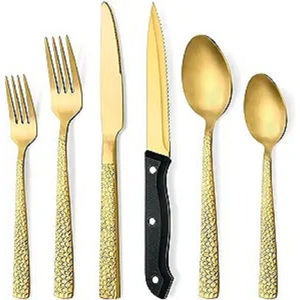 Cubiertos modernos de larga duración, cuchillo, tenedor, cuchara, chapado en plata, boda, acero inoxidable, juego de cubiertos de Metal para restaurante para vajilla - Product Image 5