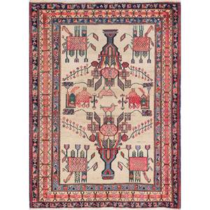 Tapis rectangulaire en laine noué à la main Kiaan Ivory Pae-5100 à motif géométrique pour salon, couloir - Tapis Jaipur US - Product Image 1