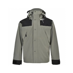 Chaqueta cortavientos reflectante Unisex, chaqueta deportiva ligera e impermeable con capucha y cierre de cremallera, puños ajustables - Product Image 1