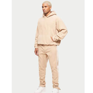 High Quality Unisex 2piece Hoodies and Sweatpants <b>Set</b> Luxury Heavyweight Sweatsuits Oversized Fleece Drop Shoulder Tracksuits - Product Image 3