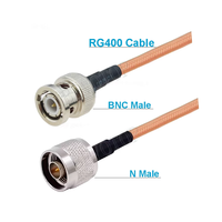 Câble coaxial RG400 de 50 cm, double blindage, connecteurs à sertir UHF PL259, type N, TNC, BNC, mâle/femelle, rallonge en laiton et cuivre