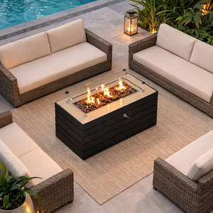 Fireplace for Sale <strong>Gas</strong> Large Black Painting Outdoor <strong>Fire</strong> Pit <strong>Heater</strong> for Hotel Decoration Commercial Use - Product Image 1