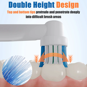 Advanced Electric <b>Toothbrush</b> <b>Head</b> with Nylon Bristles-Reliable Design for Hotel & Household Use - Product Image 4