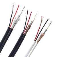 Cable Coaxial Compuesto RG59+2 de 305M con Cubierta Negra y Blanca para Instalación de Cámaras Analógicas y Proyectos de CCTV
