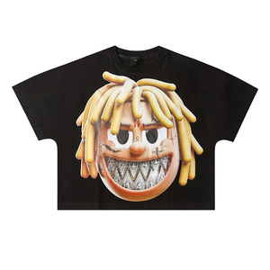 T-shirt unisexe viral en polyester/coton 280 g/m², coupe classique, imprimé personnalisé, design à épaules tombantes, coupe courte - Product Image 1