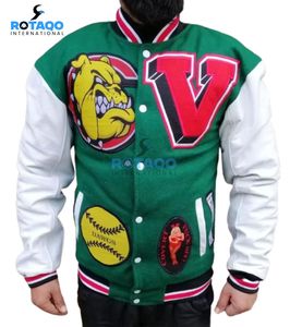 Men's Varsity <b>Jacket</b> <b>Slim</b> <b>Fit</b> Wool Blend Letterman Baseball <b>Jacket</b> - Product Image 1