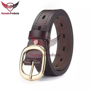 Ceinture en cuir de style occidental pour hommes et femmes de qualité supérieure longueur personnalisée boucle à ardillon en acier-Hasnain Products Factory-Made Cow Hide - Product Image 4