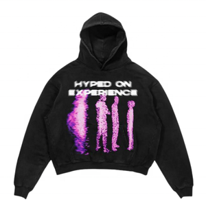 Pull à capuche en coton épais 100% pour hommes, polaire brodée vintage lavée à l'acide avec impression en relief, nouveauté pour l'hiver - Product Image 3