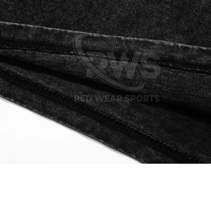 T-shirts délavés à l'acide imprimés sur mesure par OEM pour hommes Fabricant de t-shirts amples à manches courtes en coton de coupe surdimensionnée - Product Image 5