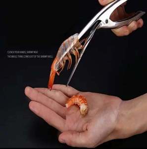 Outil à éplucher les crevettes en acier inoxydable avec une pointe lisse pour un retrait facile des coquilles - Product Image 4