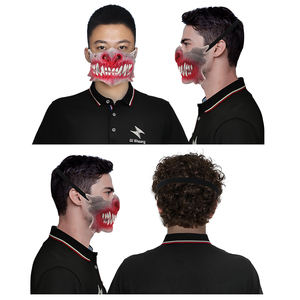 Vente en gros Scream Carnaval Cosplay Fête Halloween Effrayant Sanglant Grande Bouche Latex Masque Demi-Visage Horreur Latex Masque - Product Image 6