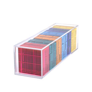 अनुकूलित ऐक्रेलिक स्टैकिंग गेम lucite स्पष्ट बॉक्स + 6 मिश्रित रंग ब्लॉक ऐक्रेलिक स्टैकिंग टॉवर गेम सेट - Product Image 4