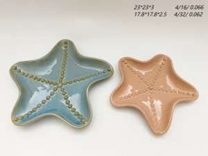 Vente en gros directe d'usine, plat décoratif en coquillage bleu nordique, plat de service, plat à gâteau, plat à dessert, plat à thé de l'après-midi - Product Image 5