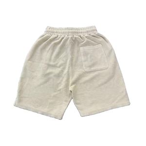 Vente en gros Short d'été à impression numérique délavé à l'acide pour hommes 100% coton Taille élastique Séchage rapide Design noir vintage - Product Image 4