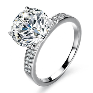 925 Silver Gold Plated Women's Hip Hop New <b>Iced</b> Moissanite <b>Ring</b> VVS IGI Certified Custom Pass Diamond Tester Jewelry - Product Image 4