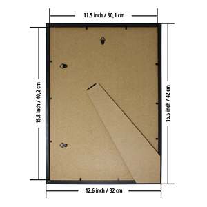Posterrahmen 30 X 40 cm 3er Set Schwarz Klassischer Passepartout Holzrahmen Mit Glasfront Fr Home Dekoration - Product Image 6